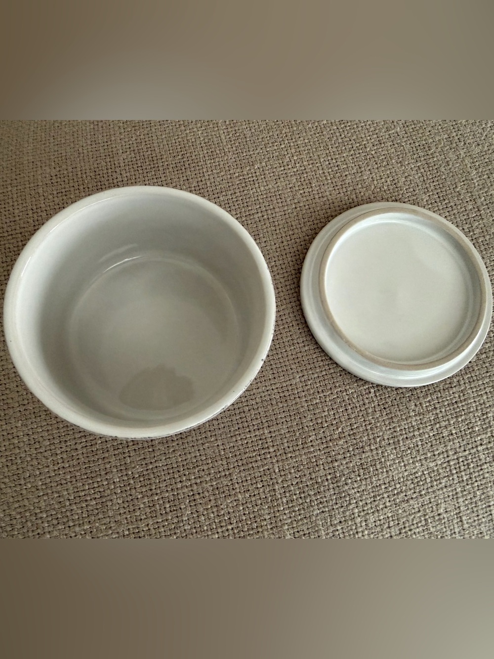Crate & Barrel Marin Stoneware Salt Cellar